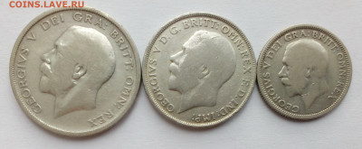 Великобр. Полкроны 1920,флорин 1922,шиллинг 1928 до 20.09.19 - 3