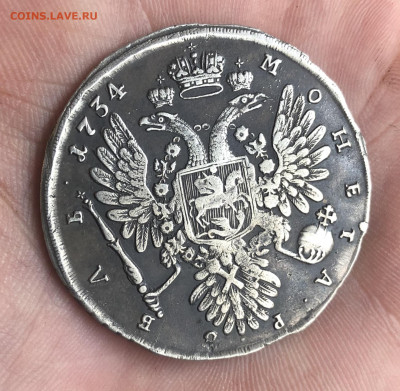 Рубль 1734 год. - CD6E86F9-88E7-4CC9-B1A3-FBE304CFDD04