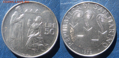 САН-МАРИНО 20 50 100лир 1972 и 100 лир 1978г 19-09 в 22-00мс - 50 лир