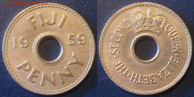 ФИДЖИ  пенни 1959 год до 22-09 в 22-00мск - 1 пенни фиджи