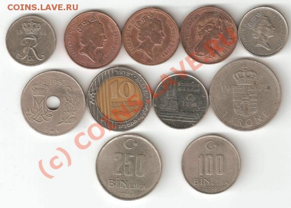 11 красивых разных иностранных монет - 5