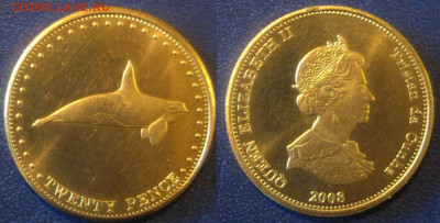 Тристан де Кунья 20 пенсов 2008 г до 22-09 в 22-00 мск - тристан 20
