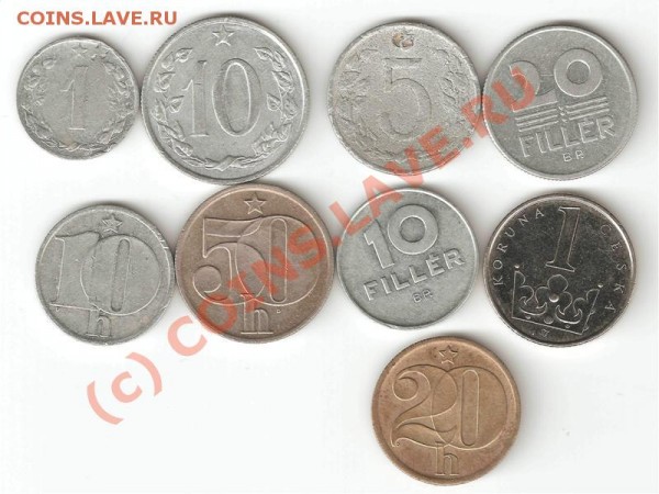 9 разных монет Иностранных - 8