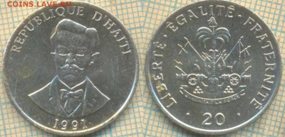 Гаити 20 центов 1991 г., до 26.09.2019 г. 22.00 по Москве - Гаити 20 центов 1991  6413