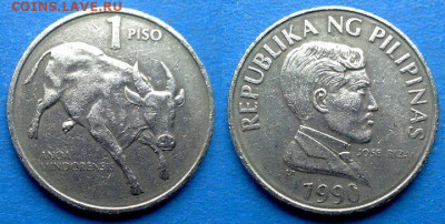 Филиппины - 1 писо 1990 года (Фауна) до 29.09 - Филиппины 1 писо, 1990