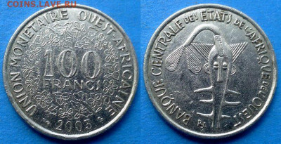 Западная Африка - 100 франков 2003 года до 29.09 - Западная Африка (BCEAO) 100 франков, 2003