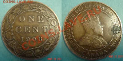 Канада: монеты от 1859 до наших дней - продаю. - Цент-1908.JPG