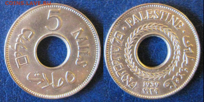 ПАЛЕСТИНА 5 милс  1939 г До  26-09 в 22-00 мск - палест 5 милс