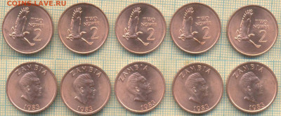 Замбия 2 нгве 1983 г., фикс - Замбия 2 нгве 1983  ф6606