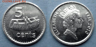Фиджи - 5 центов 2010 года до 01.10 - Фиджи 5 центов, 2010