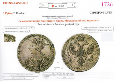 1 рубль 1726 года - 001