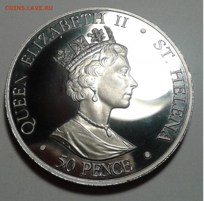 50пенсов, Елизавета II,St. Helena,2002г. до 01.10.19г. 22:00 - 20190925_204747