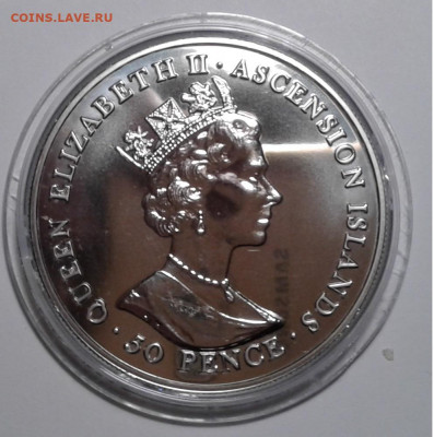 50пенсов, Елизавета II,St. Helena,2001г. до 01.10.19г. 22:00 - 20190925_205735