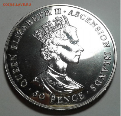 50пенсов, Елизавета II,St. Helena,2001г. до 01.10.19г. 22:00 - 20190925_204821