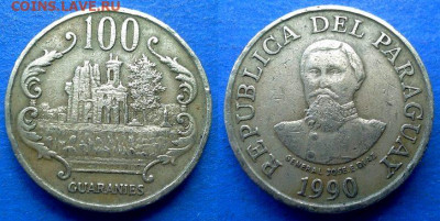 Парагвай - 100 гуарани 1990 года до 01.10 - Парагвай 100 гуарани, 1990