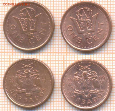 Барбадос 1 цент 2009, 2011 г., фикс - Барбадос 1 цент 2009 11  150  10
