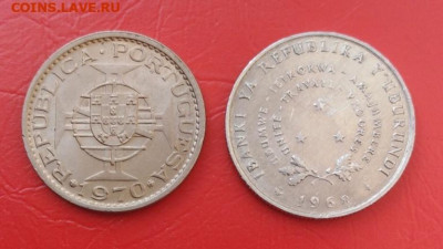 Бурунди 5 франков 1968г и Тимор 5 эскудо 1970г до 28.09.19г. - 1878