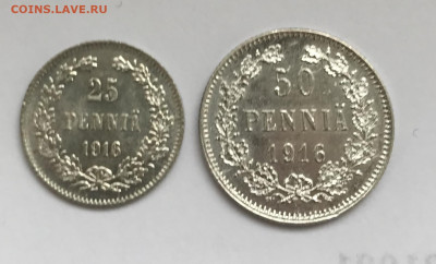 25 и 50 пенни 1916 г. До 1.10.2019 22.00 по МСК - C84BC1D6-B315-49E6-831C-5B5E67B4D0AA
