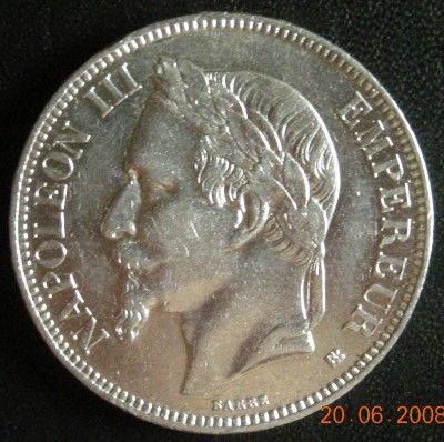 5 франков Наполеон III 1869 - DSCN1543