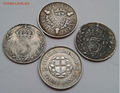6 пенсов, Георг V, VI, 4шт. 1915-1940гг. до 03.10.19г. 22:00 - 20190927_155743