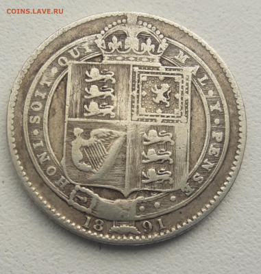 Великобритания 1 крона 1892 1 шиллинг 1887 1891 - 2