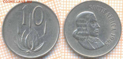ЮАР 10 центов 1965 г., до 3.10.2019 г. 22.00 по Москве - ЮАР 10 центов 1965  6870