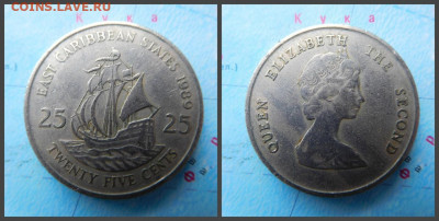 Восточные Карибы 25 центов, 1989 - 14