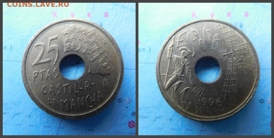 Испания 25 песет, 1996 Кастилия - Ла-Манча= - 50