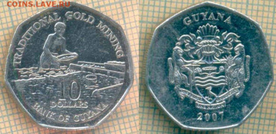 Гайана 10 долларов 2007 г. , до 4.10.2019 г. 22.00 по Москве - Гайана 10 долларов 2007  6132