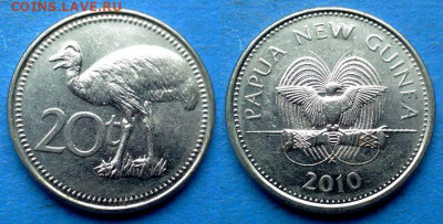 Папуа-Новая Гвинея - 20 тойя 2010 года (Фауна) до 5.10 - Папуа - Новая Гвинея 20 тойя, 2010