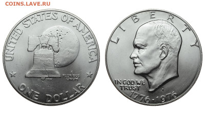 США. 1 доллар 1976 г. Эйзенхауэр. Колокол. До 03.10.19. - DSH_4153.JPG
