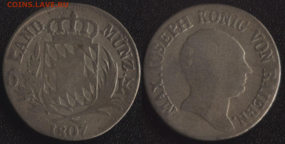 Бавария 6 крейцеров 1807 Ag до 22:00мск 03.10.19 - Бавария 6 крейцеров 1807 Ag - 150