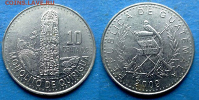Гватемала - 10 сентаво 2009 года до 5.10 - Гватемала 10 сентаво, 2009