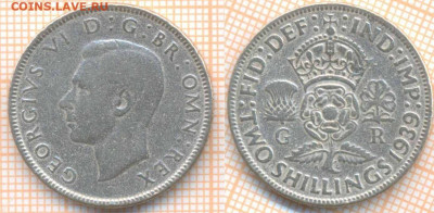 Великобритания 2 шиллинга 1939 г. Ag500, до 7.10.2019 г. 22. - Великобритания 2 шиллинга 1939  6955