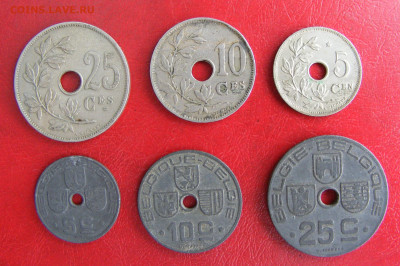 Бельгия 6 монет 1923-1945 до 6.10 в 22.10 по МСК - Бельгия 6 монет 1923-1945 (1).JPG