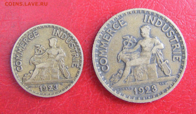 Франция 1 и 0,5 франка 1923  до 6.10 в 22.10 по МСК - Франция 1 и 0,5 франка 1923 (2).JPG