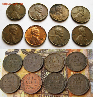 США 11 монет(8х1 цент, 2х25 центов, 1 доллар)1925-2014.07.10 - 006.JPG
