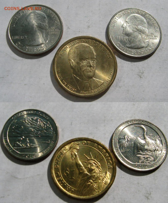 США 11 монет(8х1 цент, 2х25 центов, 1 доллар)1925-2014.07.10 - 007.JPG