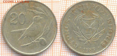 Кипр 20 центов 1983 г., до 8.10.2019 г. 22.00 по Москве - Кипр 20 центов 1983  6968