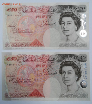 50 фунтов 1994г. UNC,(лот из 2-х банкнот) - 20190201_135550