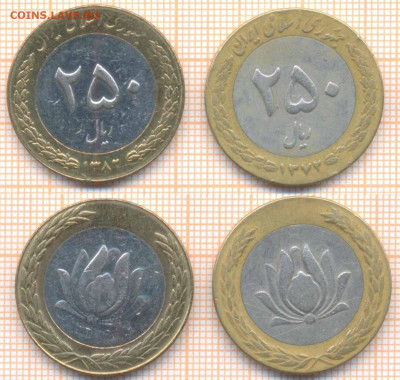 Иран 250 риалов 1993, 2003 г., фикс - Иран 250 риалов 1993 03  40  15