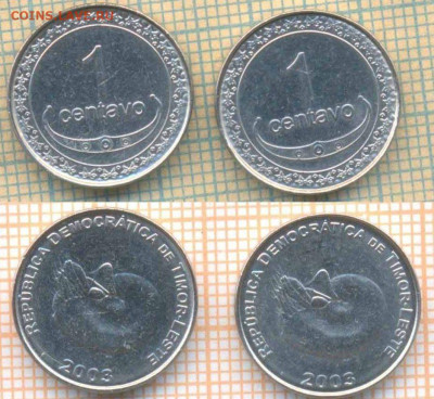 Восточный Тимор 1 сентаво 2003 г., фикс - Тимор 1 сентаво 2003  44  35