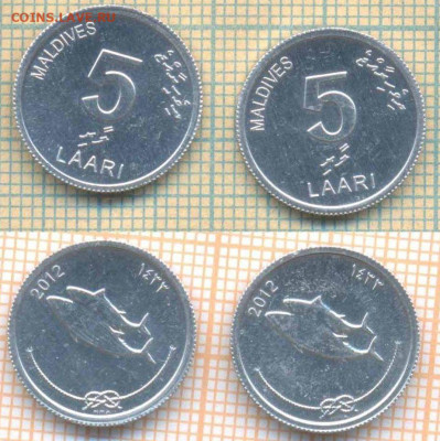 Мальдивы 5 лари 2012 г., фикс - Мальдивы 5 лари 2012  48  20