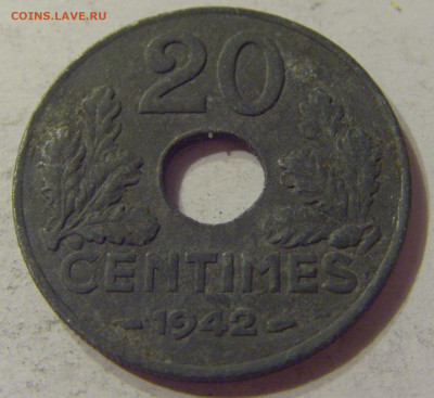 20 сантим 1942 Франция №2 07.10.2019 22:00 МСК - CIMG1014.JPG