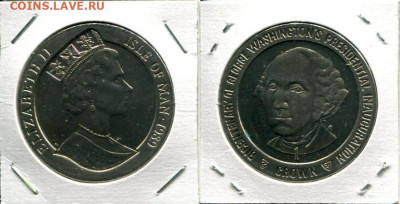 О.Мэн 1Кр 1989 Дж.Вашингтон до 06.10.19 22-00 мск - IoM 1Cr 1989 GWp200Am