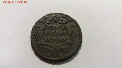 Полушка 1731 года - 15700846038942079168465