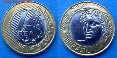 UNC) до 9.10 - Бразилия 1 реал, 2006