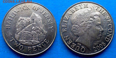 Джерси - 2 пенса 2008 года до 9.10 - Джерси 2 пенса, 2008