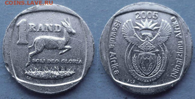 ЮАР - 1 ранд 2005 года до 9.10 - ЮАР 1 ранд, 2005
