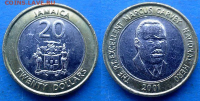 Ямайка - 20 долларов 2001 года (БИМ) до 9.10 - Ямайка 20 долларов, 2001